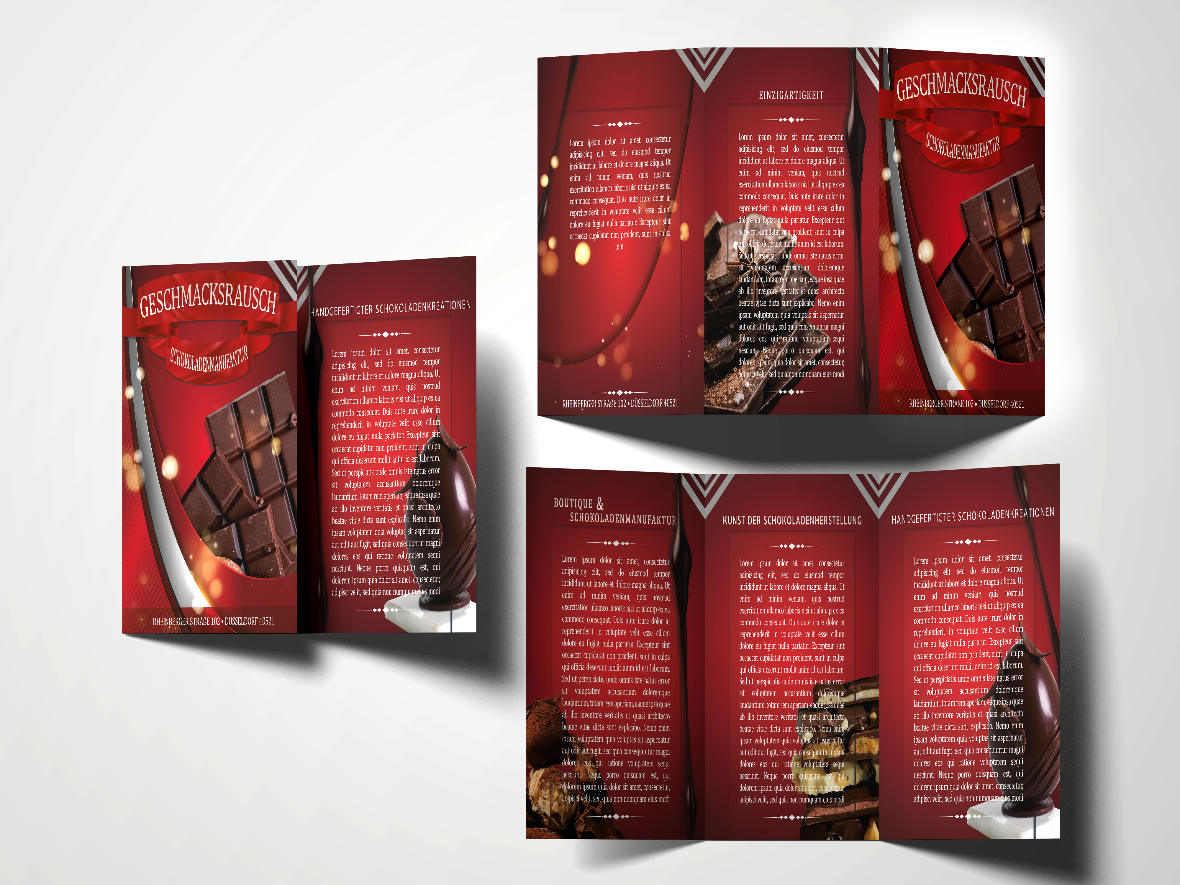 A flyer for a chocolate manufaktory