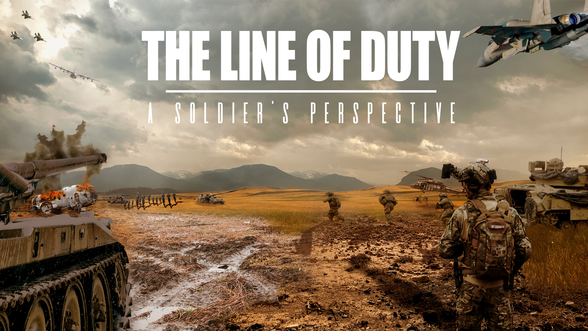 Two armies approaching each other on the battlefield